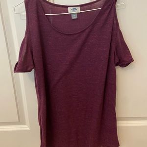 Old Navy maroon open shoulder size M
